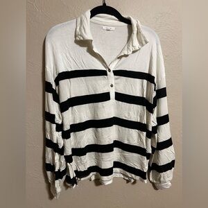 Maurice’s collared long sleeve, size M, stripes